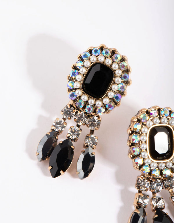 Gunmetal Vintage Drop Earrings