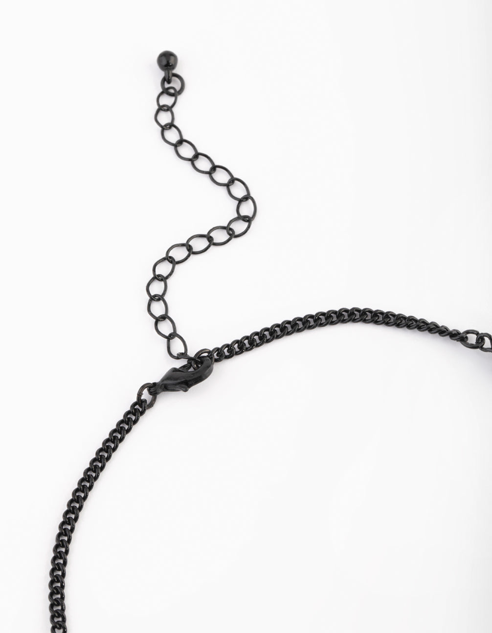 Matte Black Mesh Drape Necklace