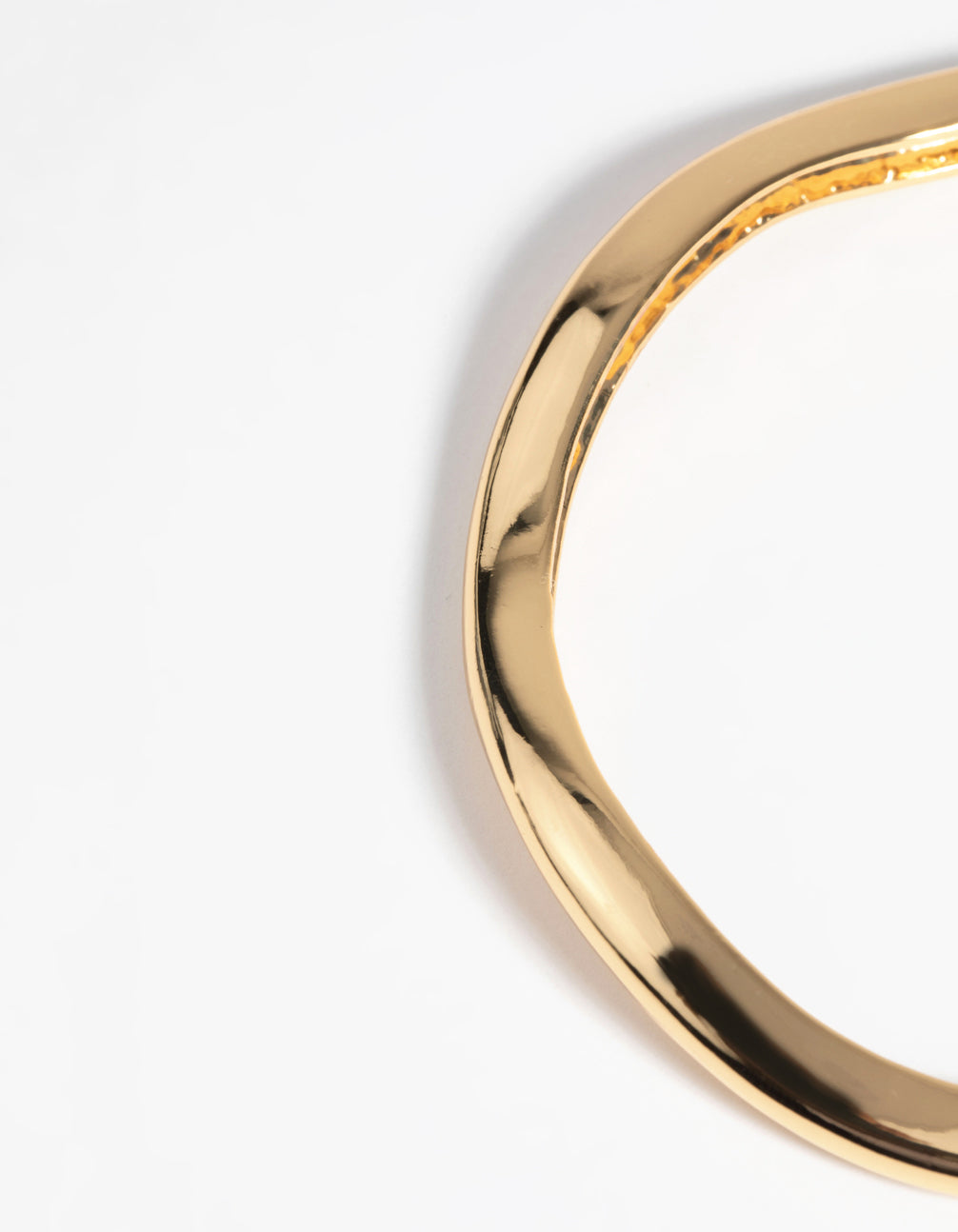 Gold Plated Organic Bangle Bracelet
