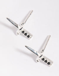 Sterling SIlver Dagger Stud Earrings - link has visual effect only