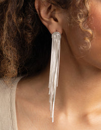 Silver Waterfall Diamante Earrings - link has visual effect only