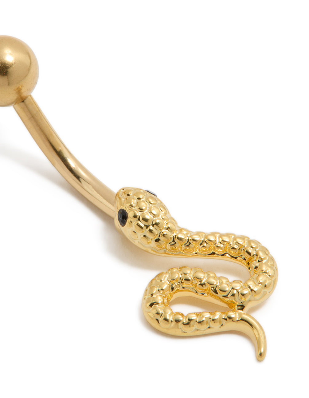 Gold Plated Titanium Snake Belly Bar