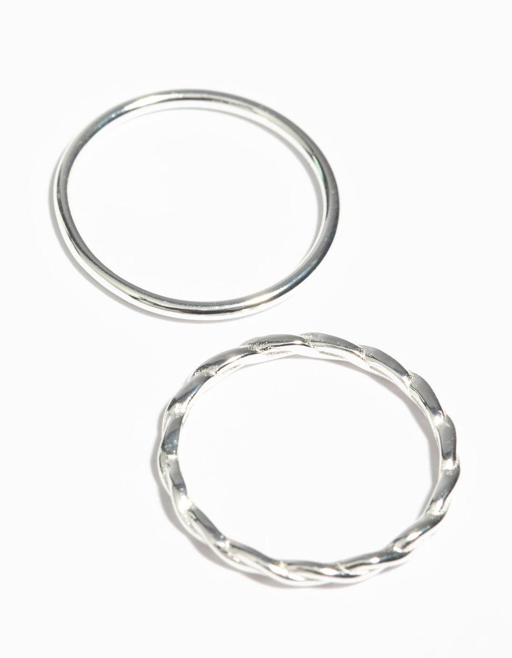 Sterling Silver Twist Ring Set