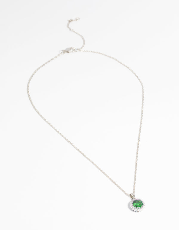 Silver Cubic Zirconia Diamante Necklace