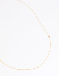 Gold Cubic Zirconia Necklace - link has visual effect only