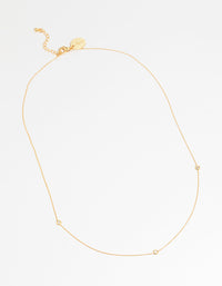Gold Cubic Zirconia Necklace - link has visual effect only