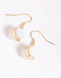 Gold Moonstone Shard Drop Earrings - link has visual effect only