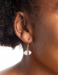 Gold Moonstone Shard Drop Earrings - link has visual effect only