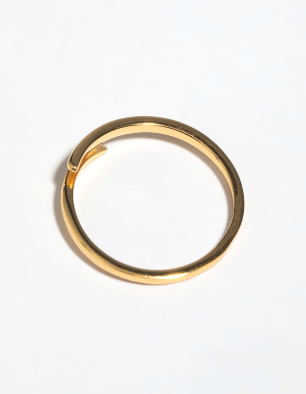 Gold Plated Sterling Silver Polished Band Ring