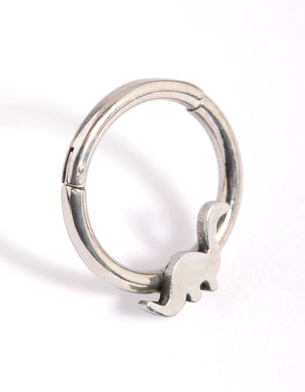 Surgical Steel Dinosaur Clicker Ring