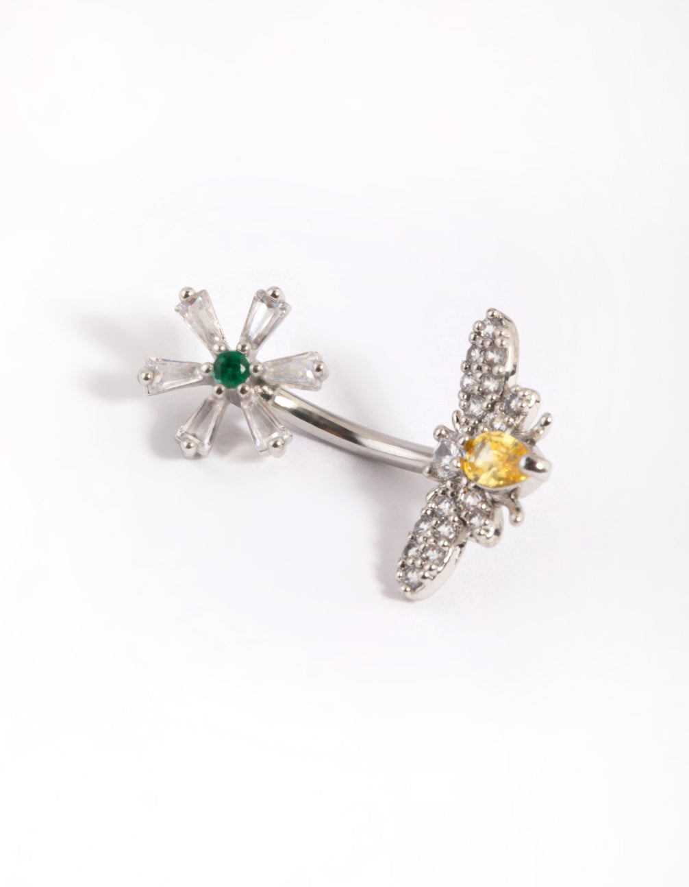 Surgical Steel Garden Bee Belly Bar
