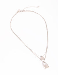 Waterproof Stainless Steel Disc & Padlock Layered Necklace - link has visual effect only