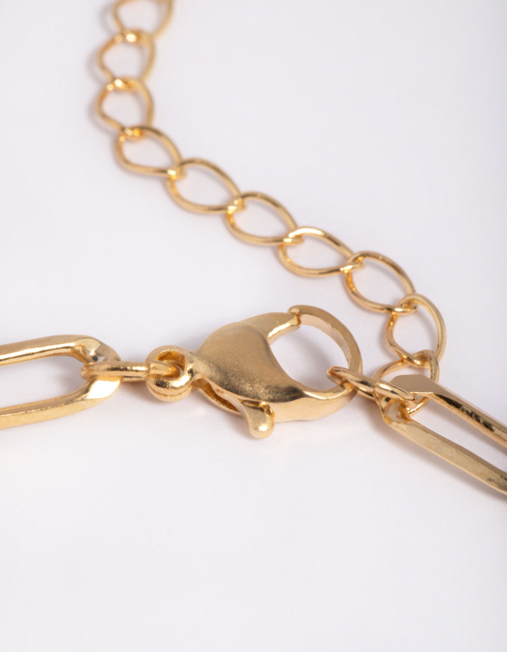 Gold Plated Chain & Cubic Zirconia Anklet Set