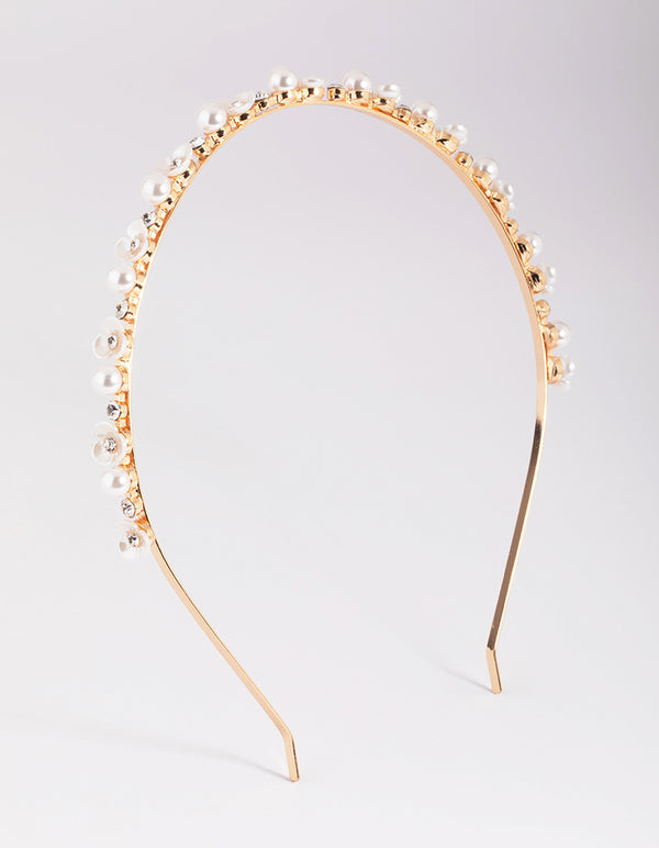 Pearl & Flower Headband