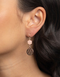 Rose Gold Quartz Drop Earrings - link has visual effect only