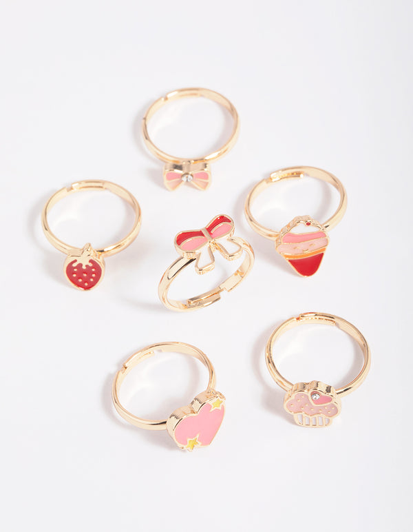 Kids Dessert Bow Rings