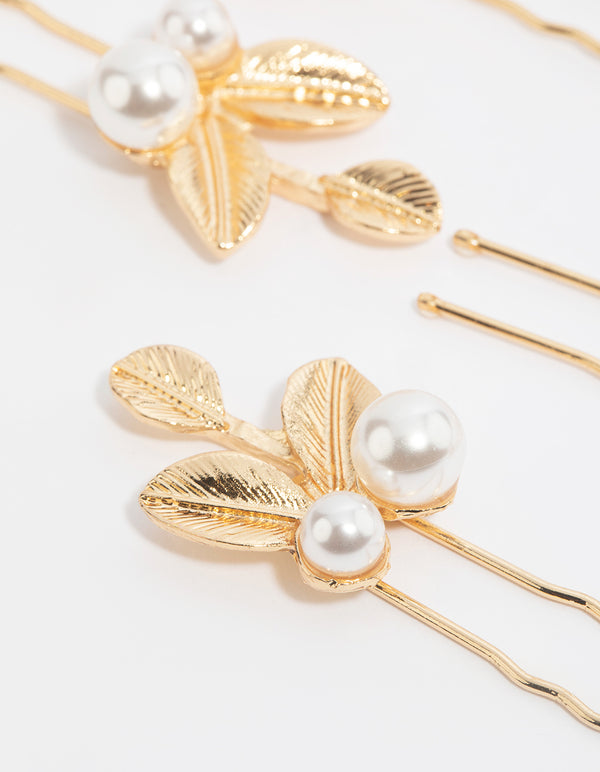 Gold Leaf & Pearl Pin Pack