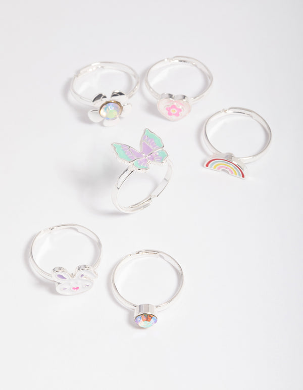 Kids Bunny Garden Ring 6-Pack