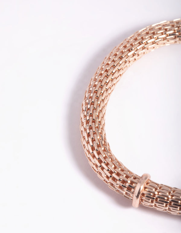 Rose Gold Mixed Charm Stretch Bracelet