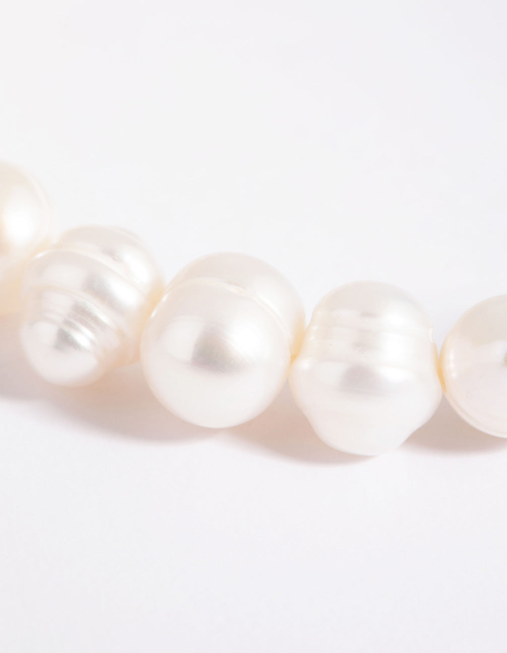 Silver Freshwater Pearl Stretch Bracelet