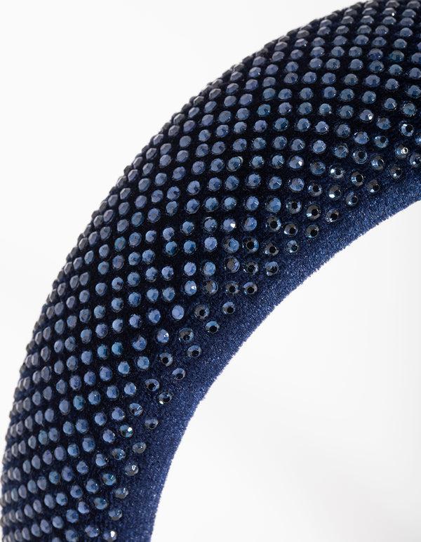 Blue Diamante Headband