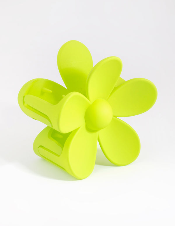 90s Green Daisy Flower Claw
