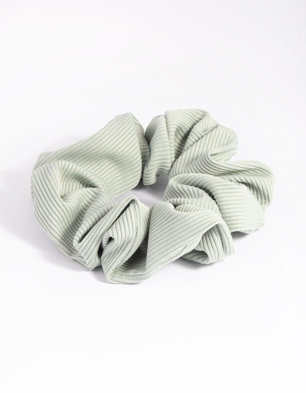 Sage Ribbed Scrunchie