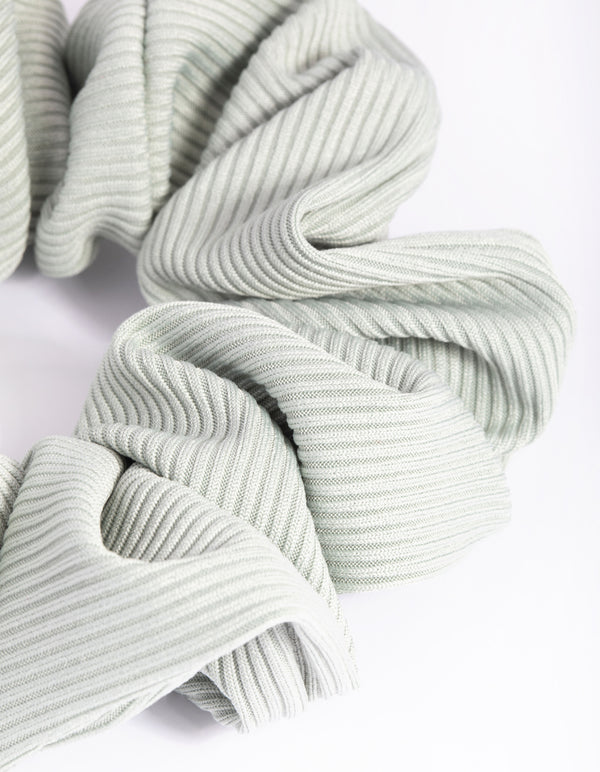 Sage Ribbed Scrunchie