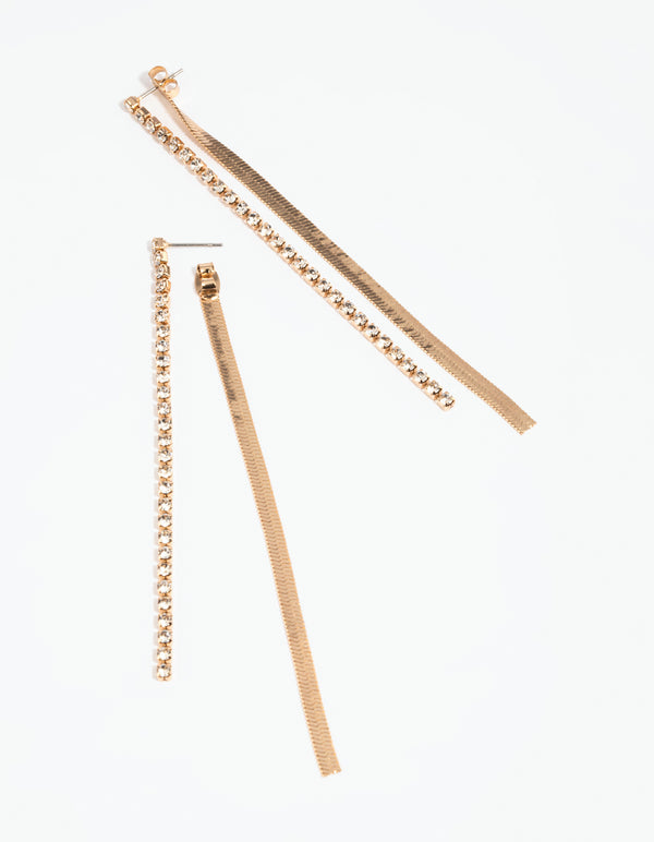 Gold Snake Chain Hoop Earrings