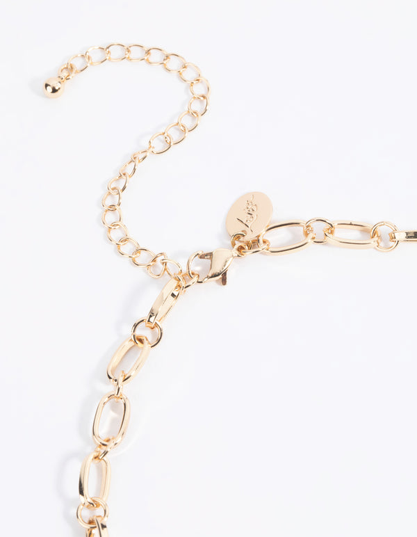 Gold Chain Statement Necklace