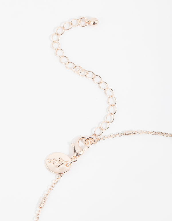 Mixed Metal Puff Heart Necklace Set