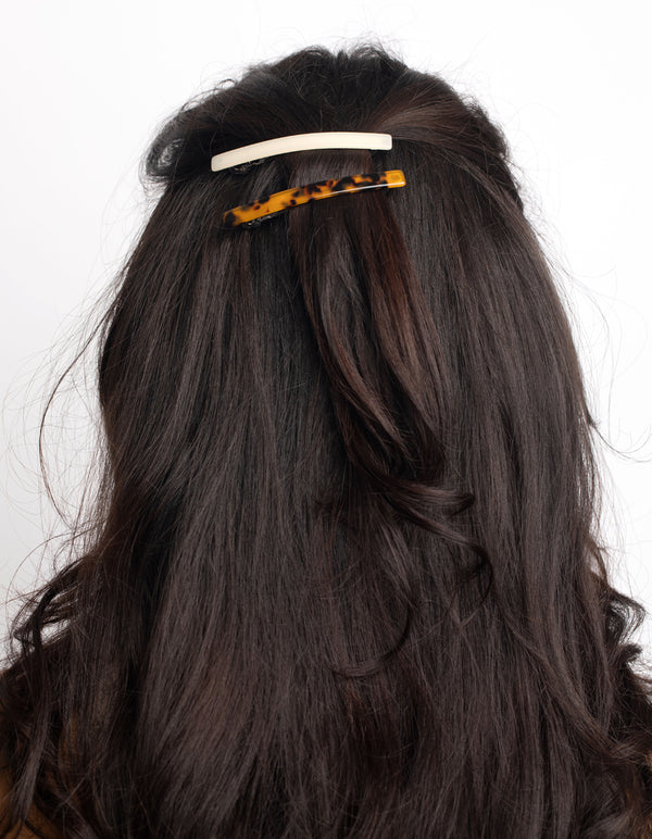 Silver Barette Clips