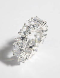 Silver Cubic Zirconia Heart Ring - link has visual effect only