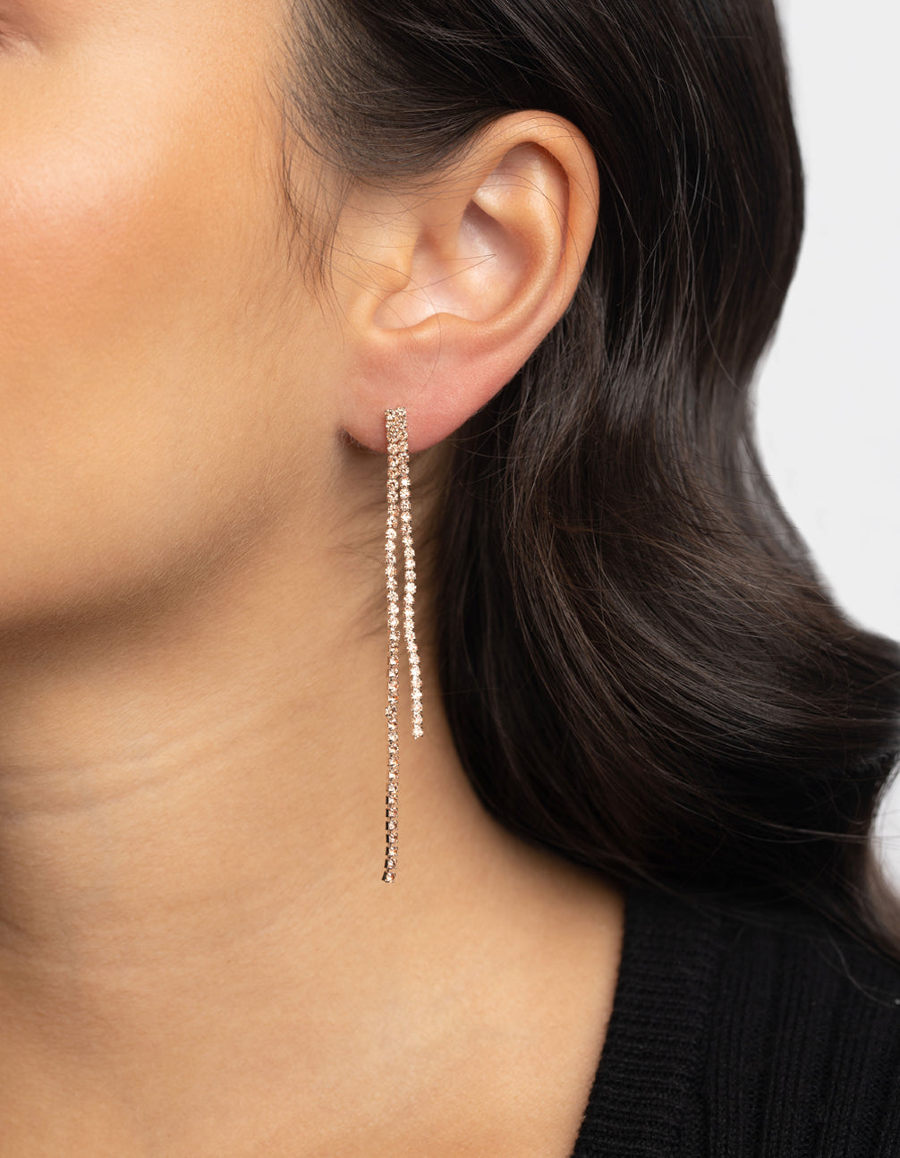 Rose Gold Diamante Stud Earring Pack
