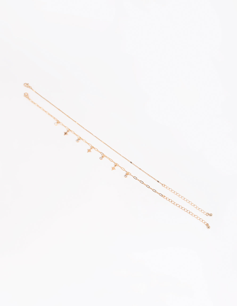 Gold Celestial Diamante Anklet Set