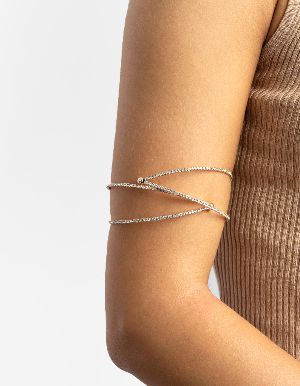 Gold Diamante Arm Cuff