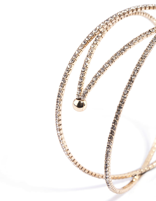 Gold Diamante Arm Cuff