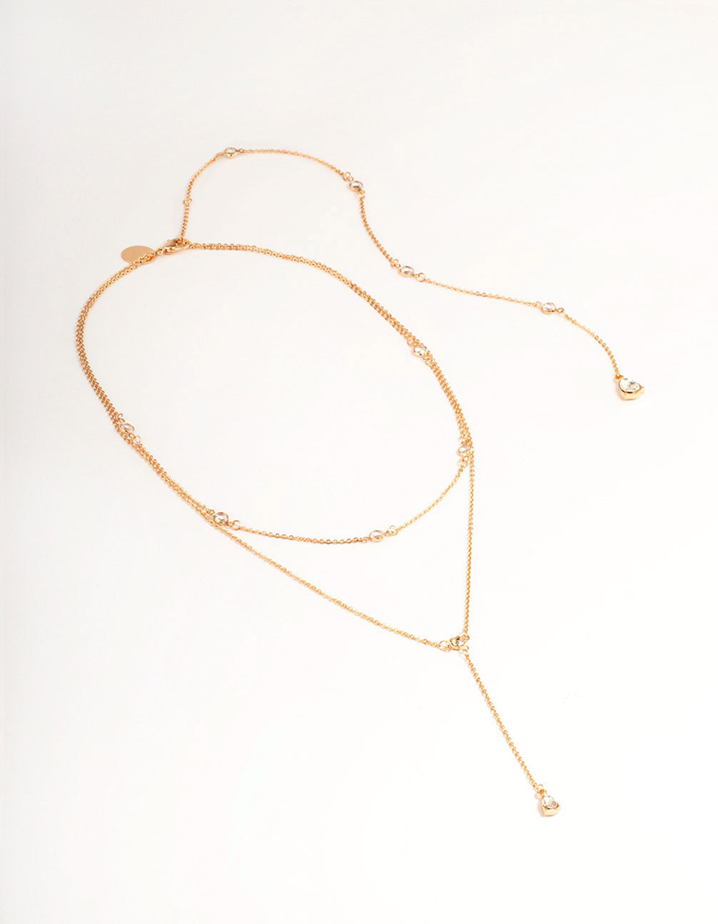 Gold Teardrop Diamante Back Drape