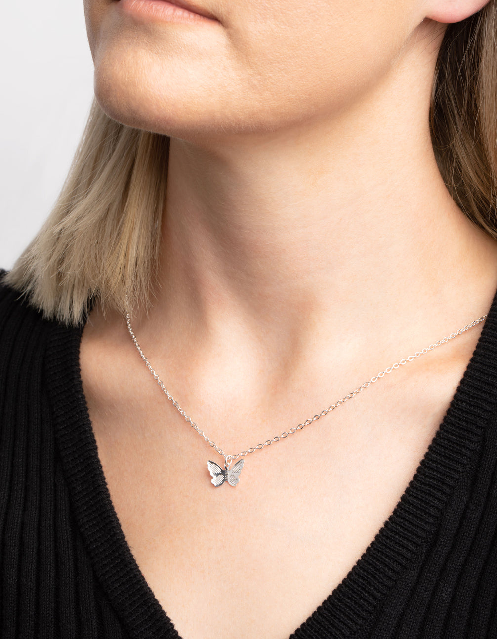 Mixed Metal Butterfly Wing Necklace Pack
