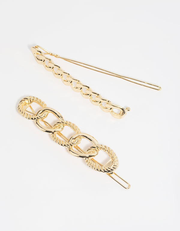 Gold Chain Link Clips