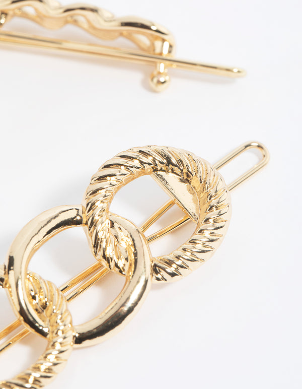 Gold Chain Link Clips