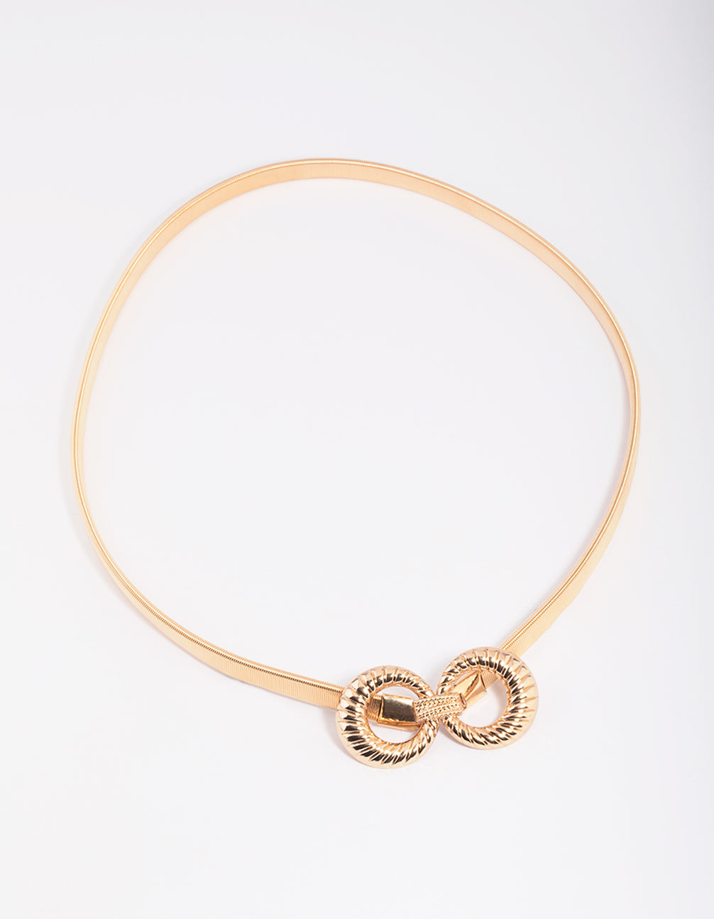 Gold Buckle Stretch Belt