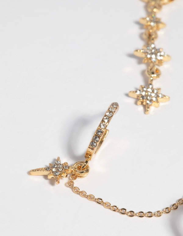 Gold Plated Star & Heart Stud Earring Pack