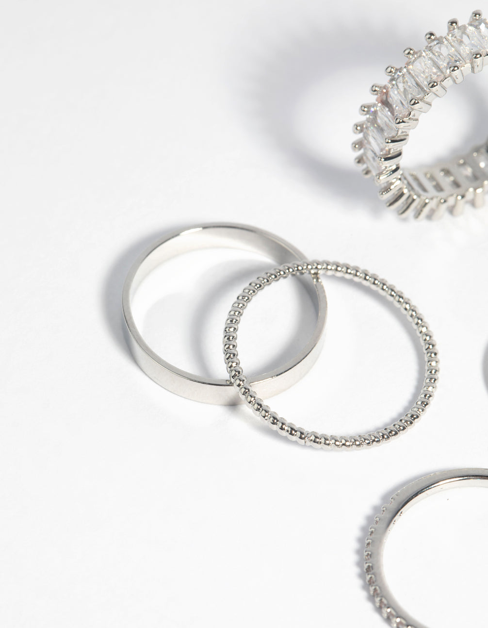 Silver Cubic Zirconia Baguette Ring