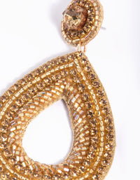 Gold Facet Bead Teardrop Earrings - link has visual effect only