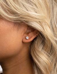 Gold Cubic Zirconia Stud Earrings - link has visual effect only