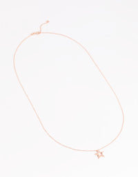 Rose Gold Plated Sterling Silver Star Necklace - link has visual effect only
