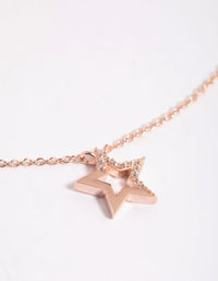 Rose Gold Plated Sterling Silver Star Necklace - link has visual effect only