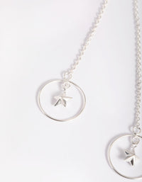 Sterling Silver Star Thread Through Earrings - link has visual effect only