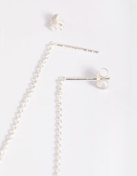Sterling Silver Star Thread Through Earrings - link has visual effect only